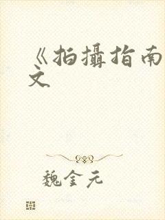 《拍摄指南》全文