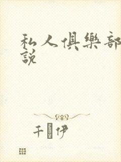 私人俱乐部 小说