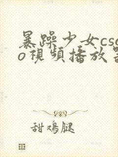 暴躁少女csgo视频播放器推荐