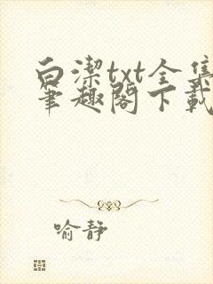 白洁txt全集笔趣阁下载