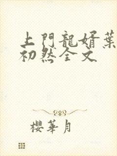 上门龙婿叶辰萧初然全文