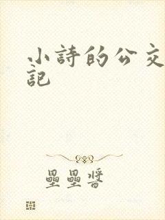 小诗的公交车日记