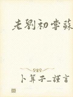 老刘初尝苏荷媳