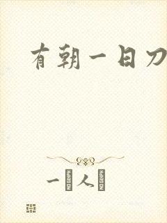有朝一日刀在手封面
