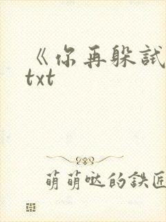 《你再躲试试》txt