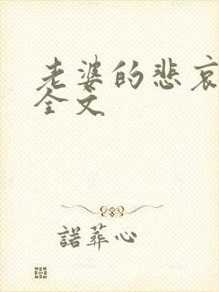 老婆的悲哀小说全文