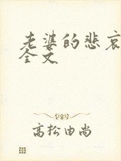 老婆的悲哀小说全文