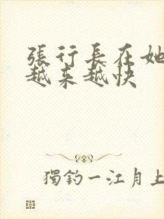 张行长在她体内越来越快