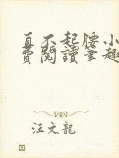 直不起腰小说免费阅读笔趣阁无弹窗