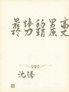 最棒的男高中生于刀鞘原文阅读