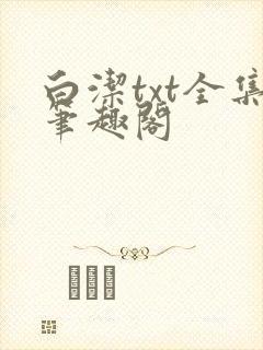 白洁txt全集笔趣阁