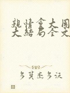 亲情会大团圆结大结局全文