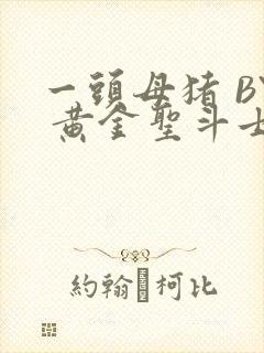 一头母猪 BY 黄金圣斗士