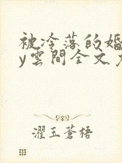 被冷落的婚姻by云间全文免费笔趣阁封面