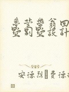 梦莹带翁回乡别墅别墅设计