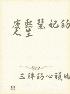 康熙慧妃的躺赢人生