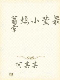 翁熄小莹最新节章