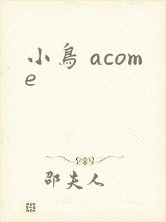 小鸟 acome