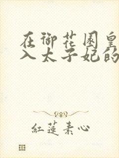 在御花园皇上进入太子妃的小说封面