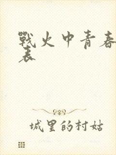 战火中青春演员表