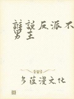 谁说反派不能当男主