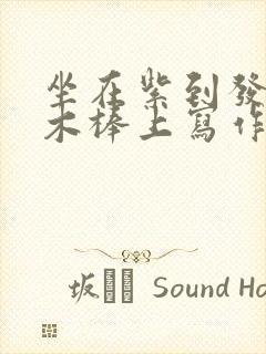 坐在紫到发黑的木棒上写作业