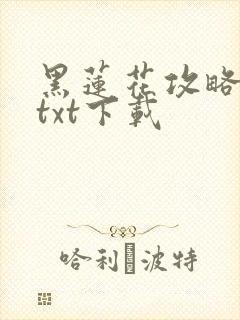 黑莲花攻略手册txt下载