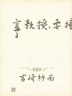 言教授,要撞坏了