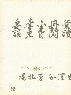 妻孝小冉爸爸小说免费阅读