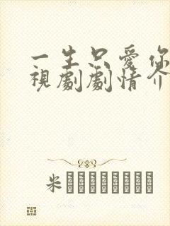 一生只爱你 电视剧剧情介绍