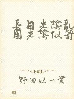 长日光阴乱作一团光阴似箭笔趣