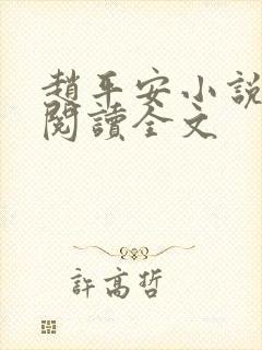 赵平安小说免费阅读全文