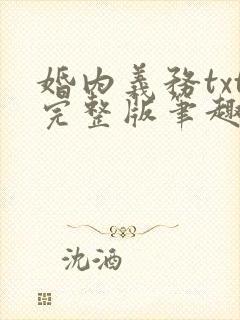 婚内义务txt完整版笔趣阁
