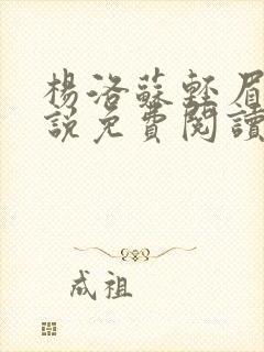 杨洛苏轻眉笔小说免费阅读