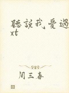 听说我爱过你txt