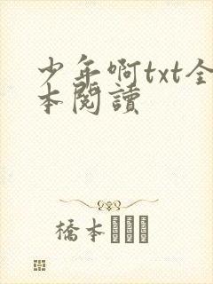 少年啊txt全本阅读