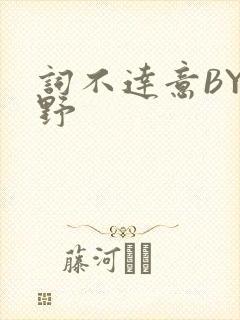 词不达意BY咩野