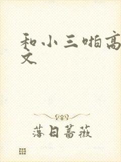 和小三啪高辣h文