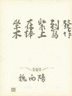 坐在紫到发黑的木棒上写作业阅读