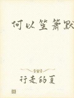 何以笙箫默小说