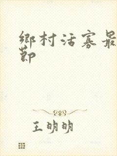 乡村活寡最新章节