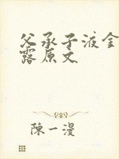 《父承子液金银花露原文》小说封面