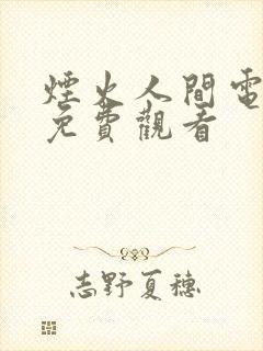 烟火人间电视剧免费观看