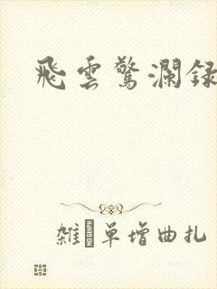 飞云惊澜录
