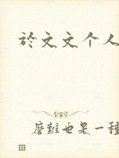 于文文个人简历