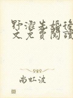 野涩先婚后爱全文免费阅读笔趣阁