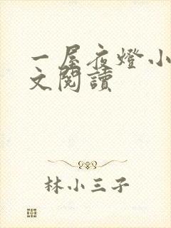 一屋夜灯小说全文阅读