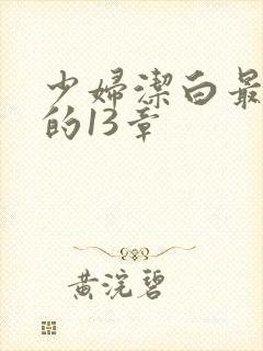 少妇洁白最刺激的13章