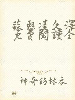 苏熙凌久泽小说免费阅读全文笔趣阁