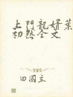 上门龙婿叶辰萧初然全文